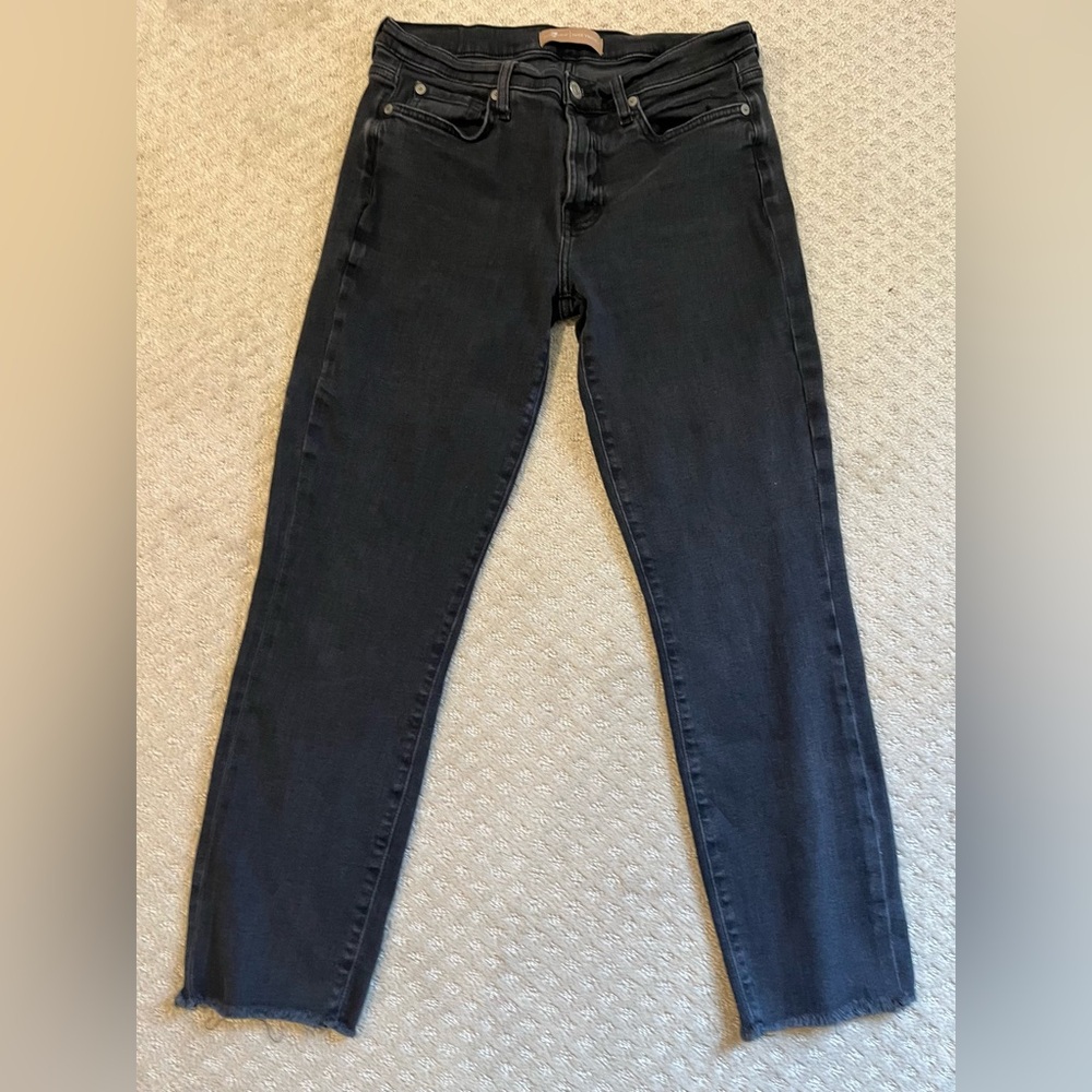 7 Seven for All Mankind Roxanne Ankle Cropped Jeans Black Size 29, inseam 26 - Picture 2 of 7